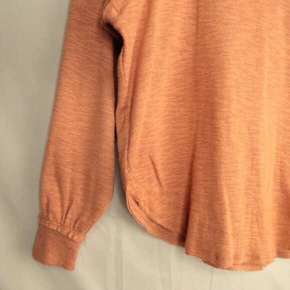 NWT Anthropologie Pilcro Diana Ruffled Raglan Long Sleeve Pullover Orange Sz XXS - Picture 3 of 14